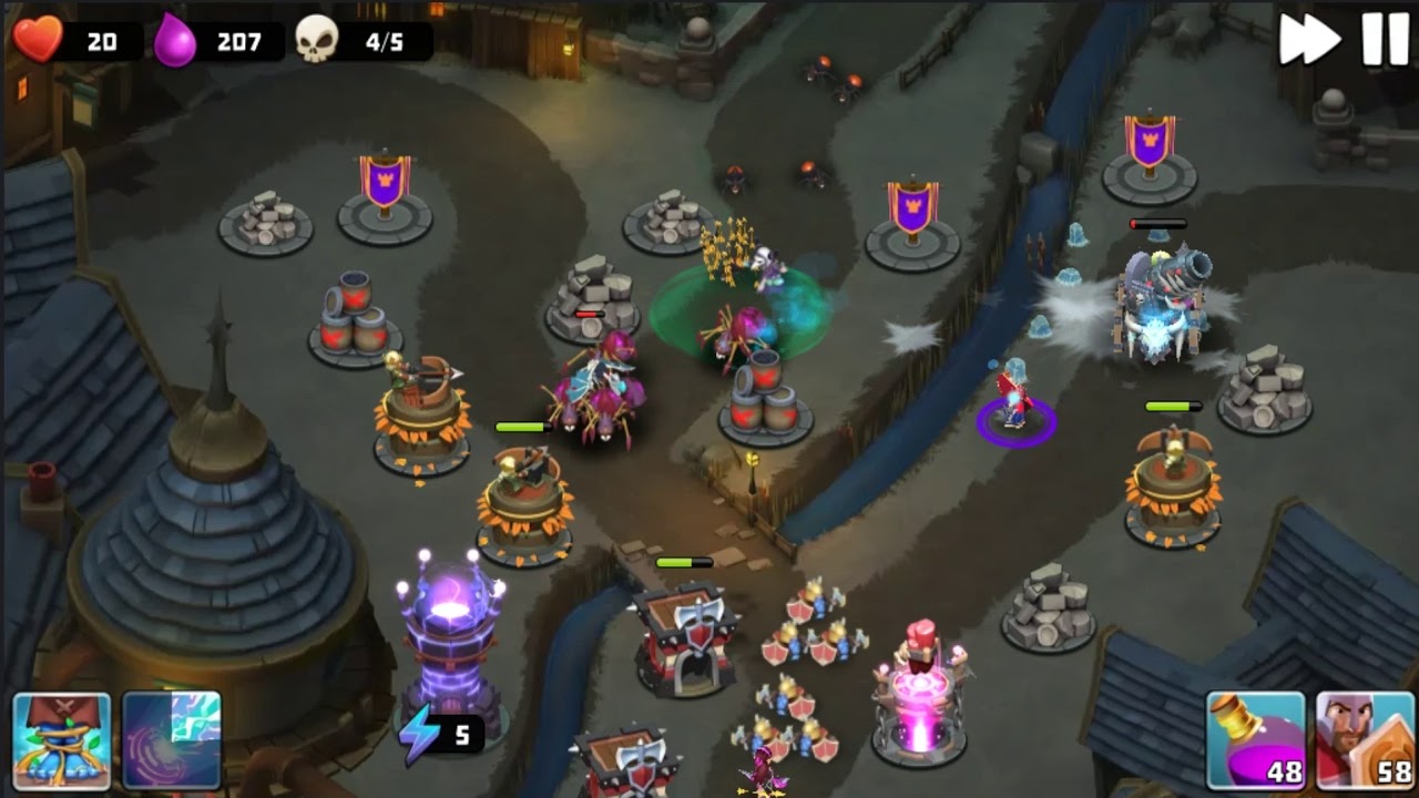 Castle Creeps TD - Chapter 25 Level 98 Bombs Away 3 Stars (Without Sentinel)