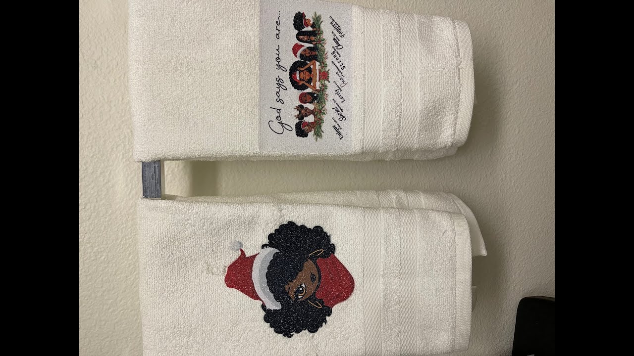 Sublimating on Cotton Towels Using Glitter Vinyl