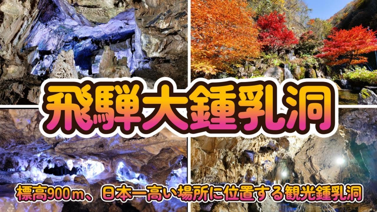 【飛騨大鍾乳洞】２億5000万年の時をかけて造られた圧倒的な大自然の神秘。全長800ｍに及ぶ日本一高い場所に位置する観光鍾乳洞です。