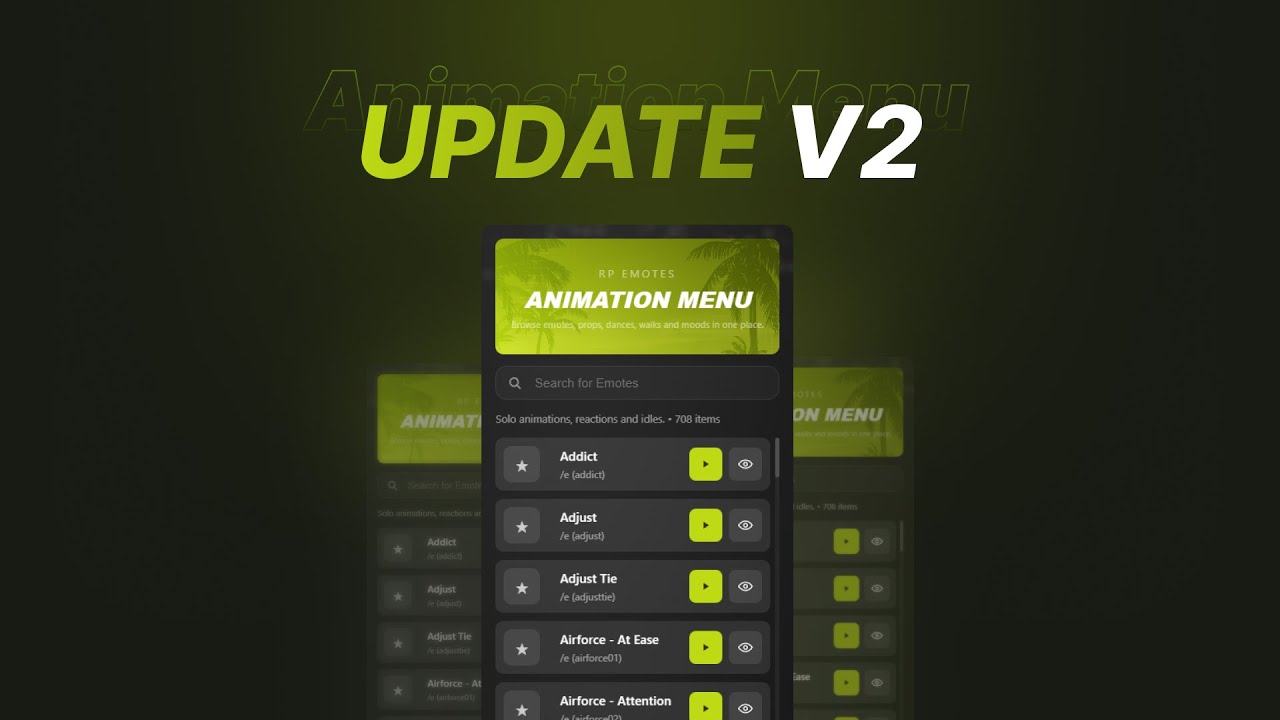 RpEmotes Reborn Rework V2 | Update | Advanced Fivem Animation Menu with Best UI | Preload Studio