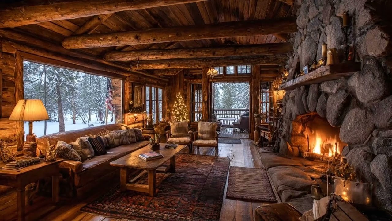 Cabin Jazz – Cozy Evening Fireplace Music for Focus, Stress & Rest