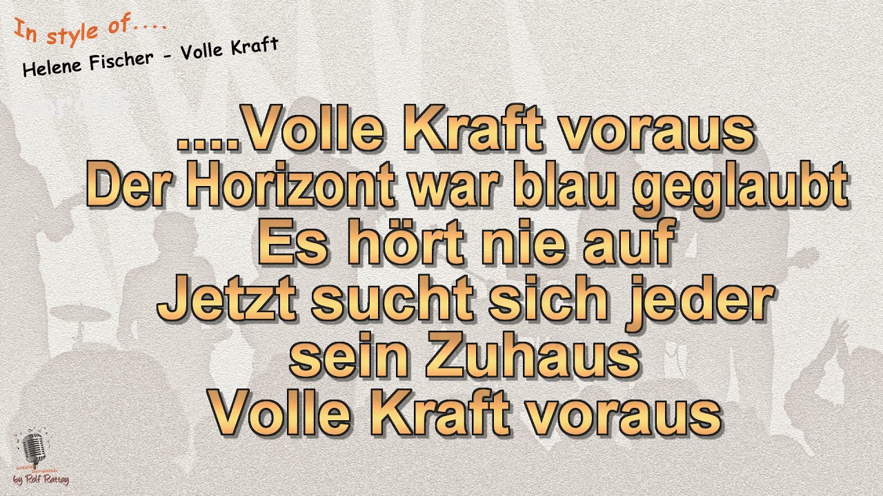 Helene Fischer  - Volle Kraft voraus - Instrumental