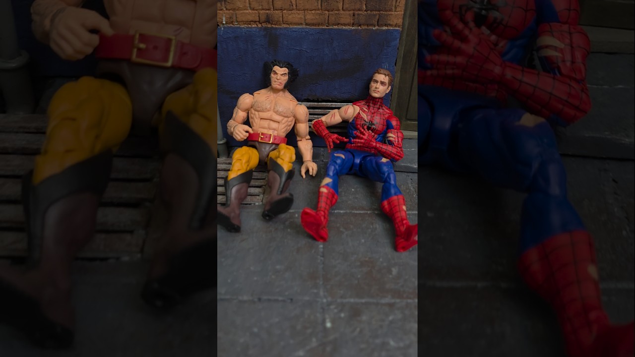 Marvel Legends Magic the Gathering Battle Damaged Spider-Man Posing #marvellegendscommunity #figures