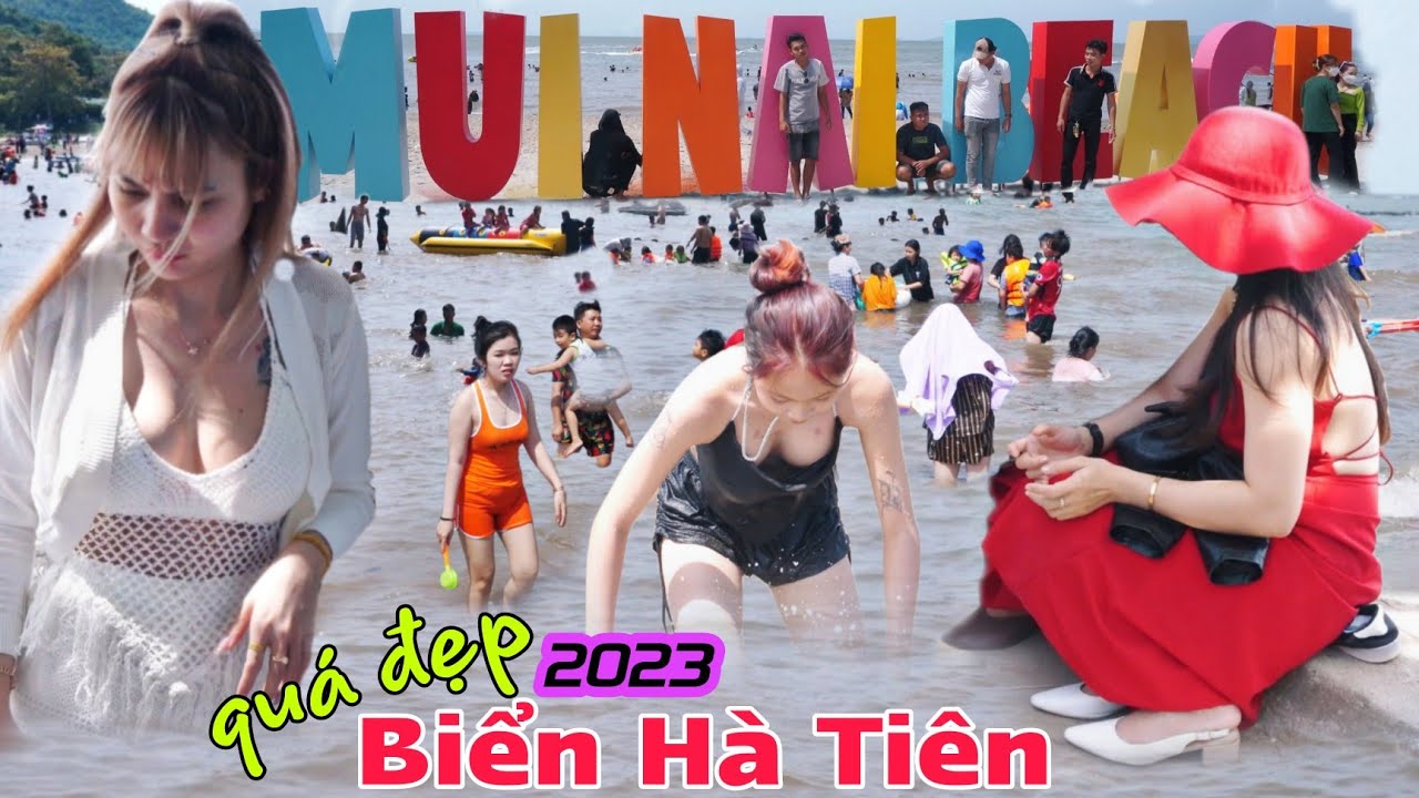 Quá đẹp Biển Hà Tiên Kiên Giang 2023 mới lạ đông đúc người tắm biển