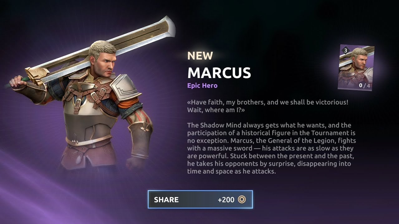 How to get Marcus in 10 mins with 1 device | Shadow Fight 4 Arena