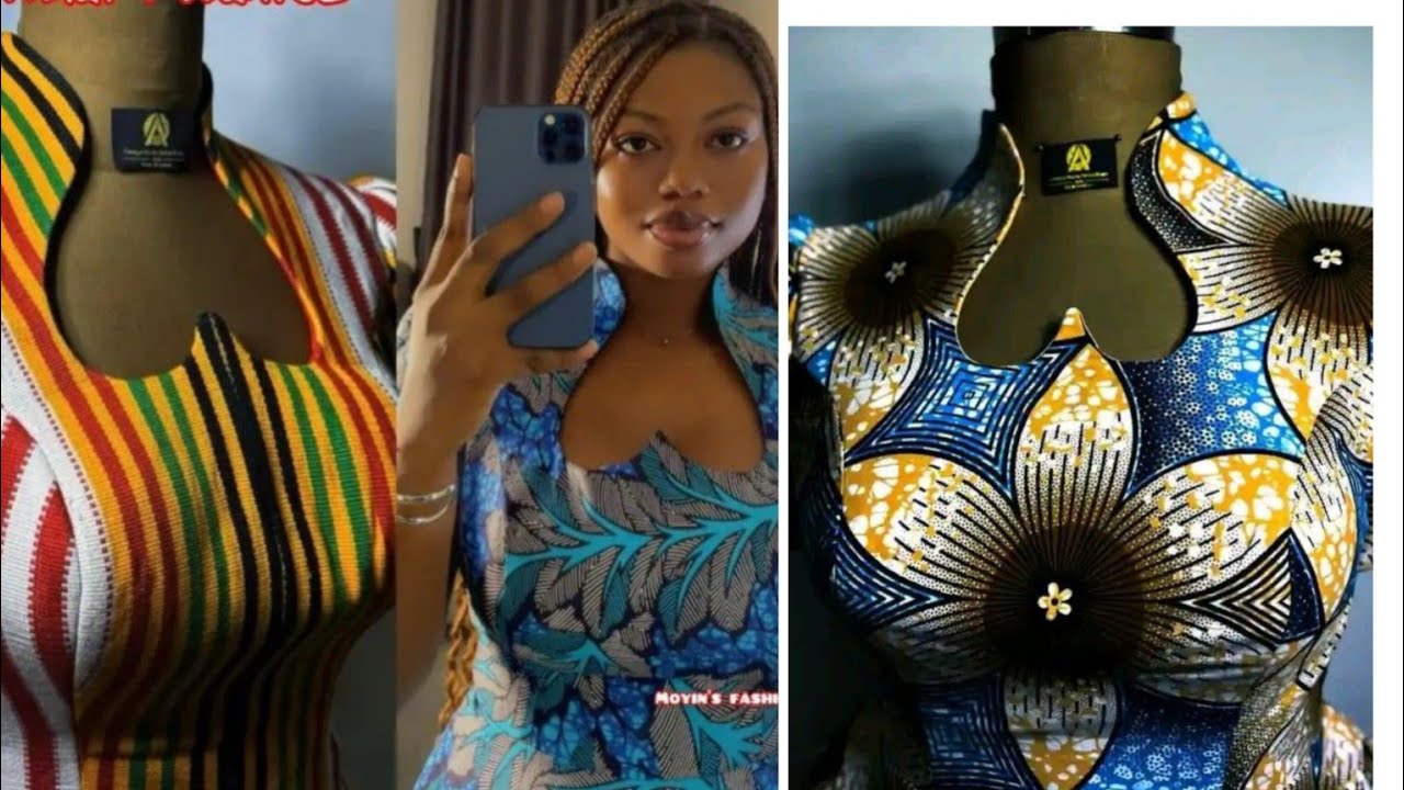 How to cut a built up collar blouse with heart shaped necklace