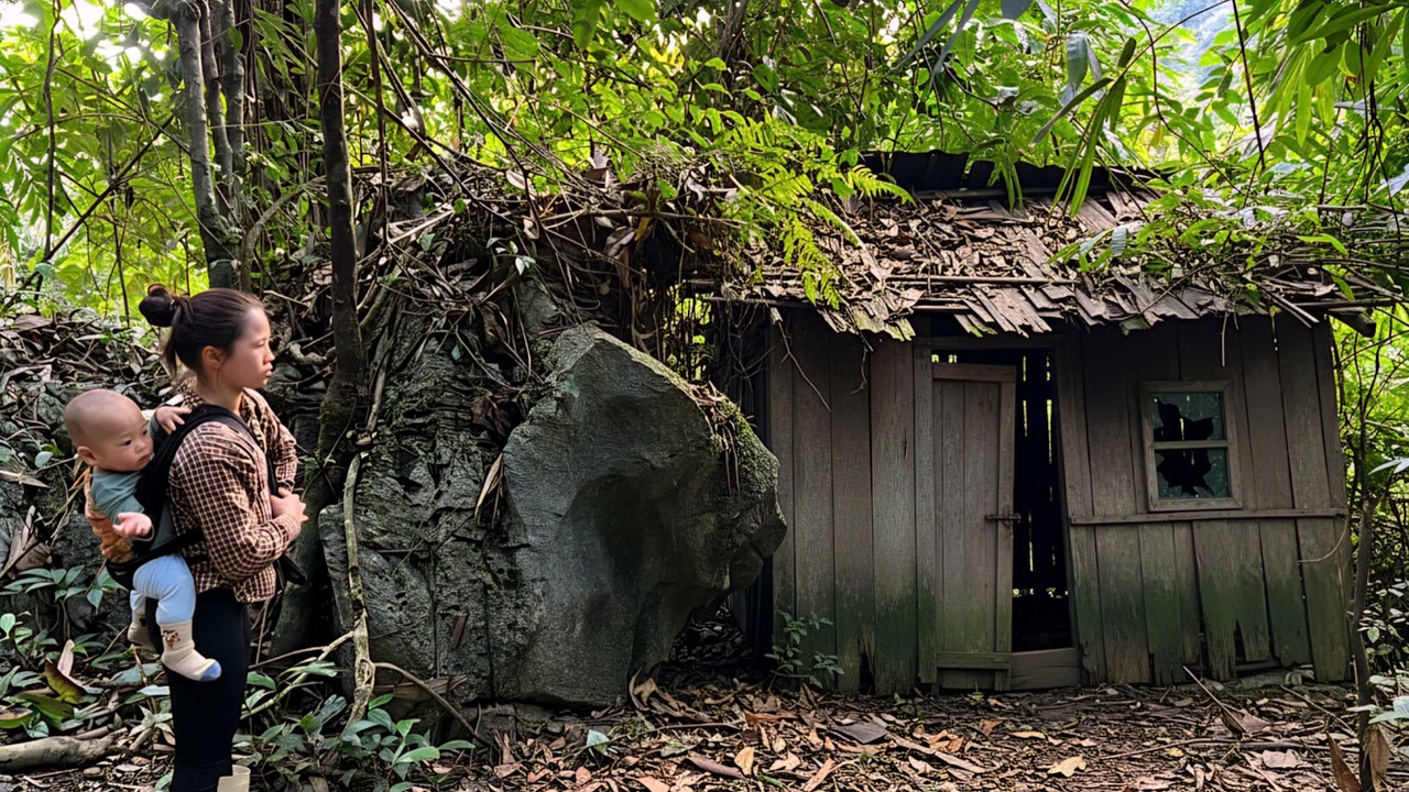 From Survival to a Home &ndash; A Single Mother Restores a Forgotten Wooden House in the Forest