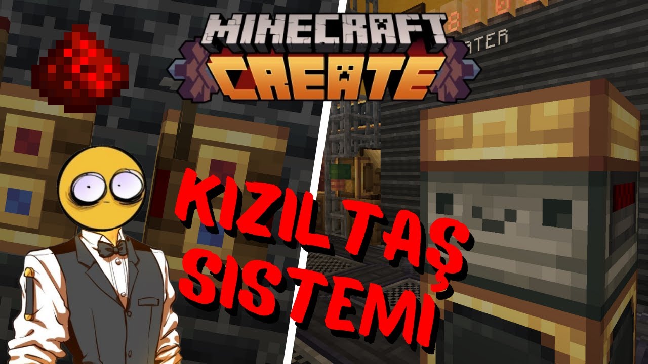 Minecraft Create Modu Türkçe Öğretici Redstone Sistemleri