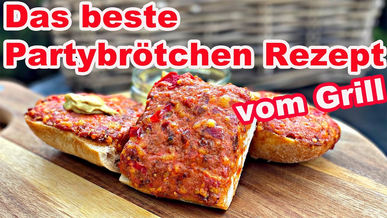 Pizza Fleischkäse Partybrötchen vom Grill | The BBQ Bear