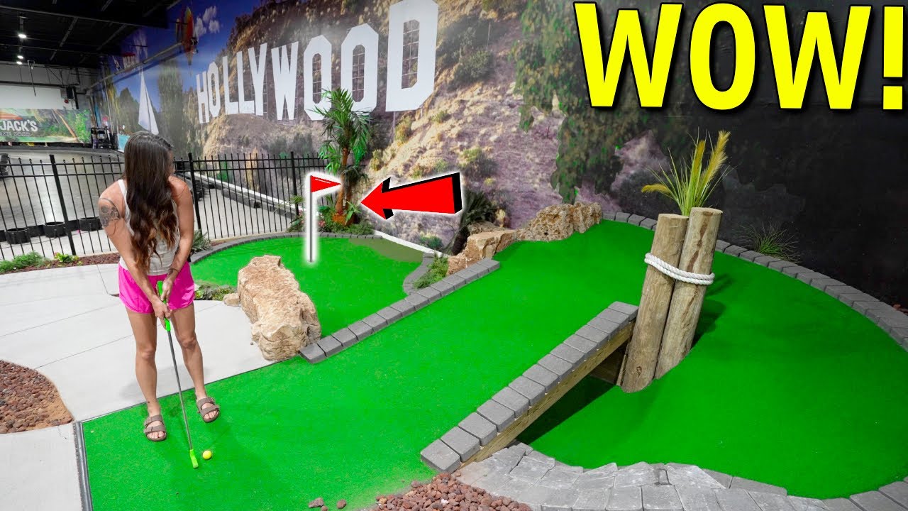 This is a Fantastic Indoor Mini Golf Course
