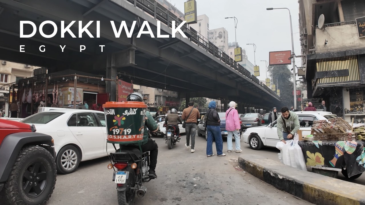 50 Minutes Walking in Dokki, Giza | Real Street Life, No Talking
