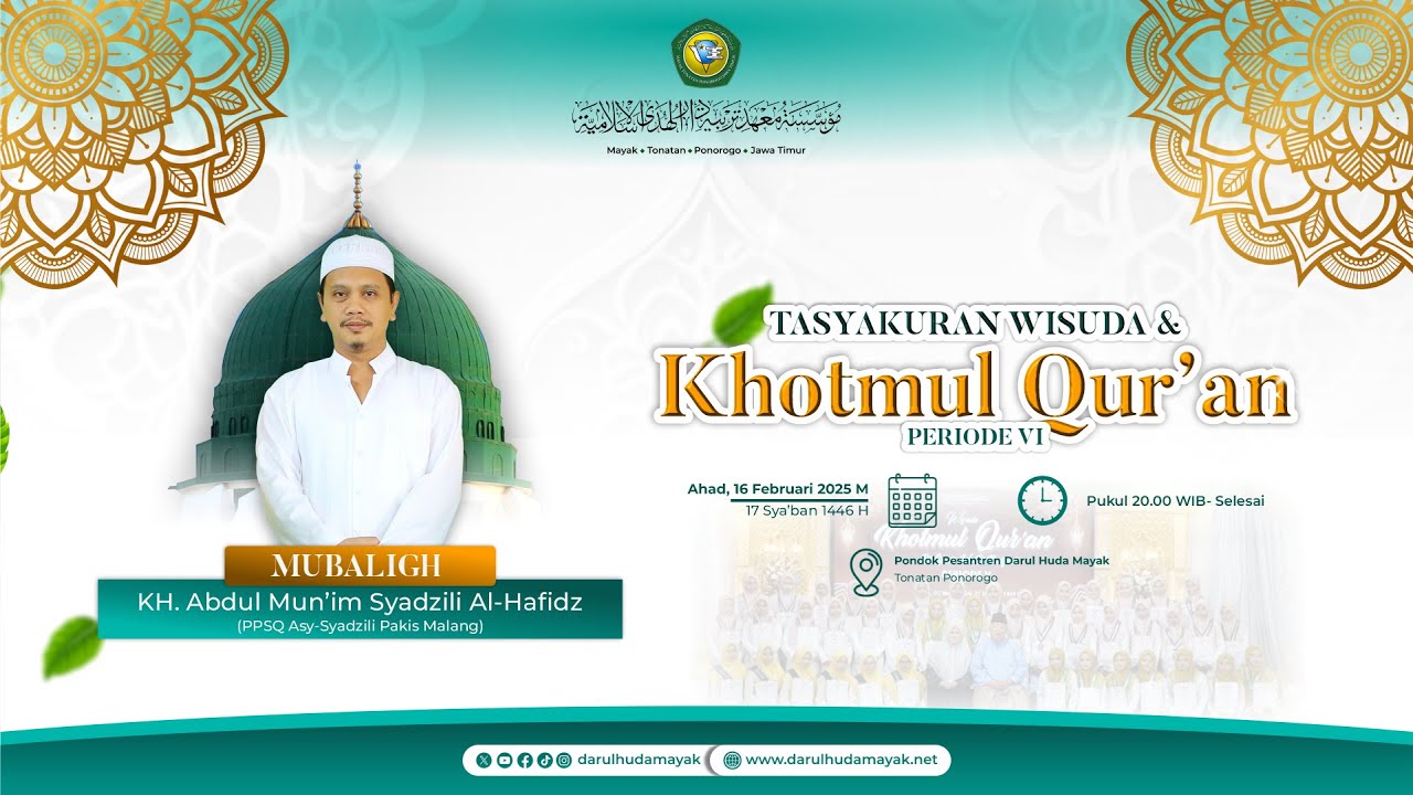 🔴 LIVE -  KHOTMUL QUR'AN BI NADHOR WA BIL GHOIB I DI PONPES DARUL HUDA MAYAK PUTRI