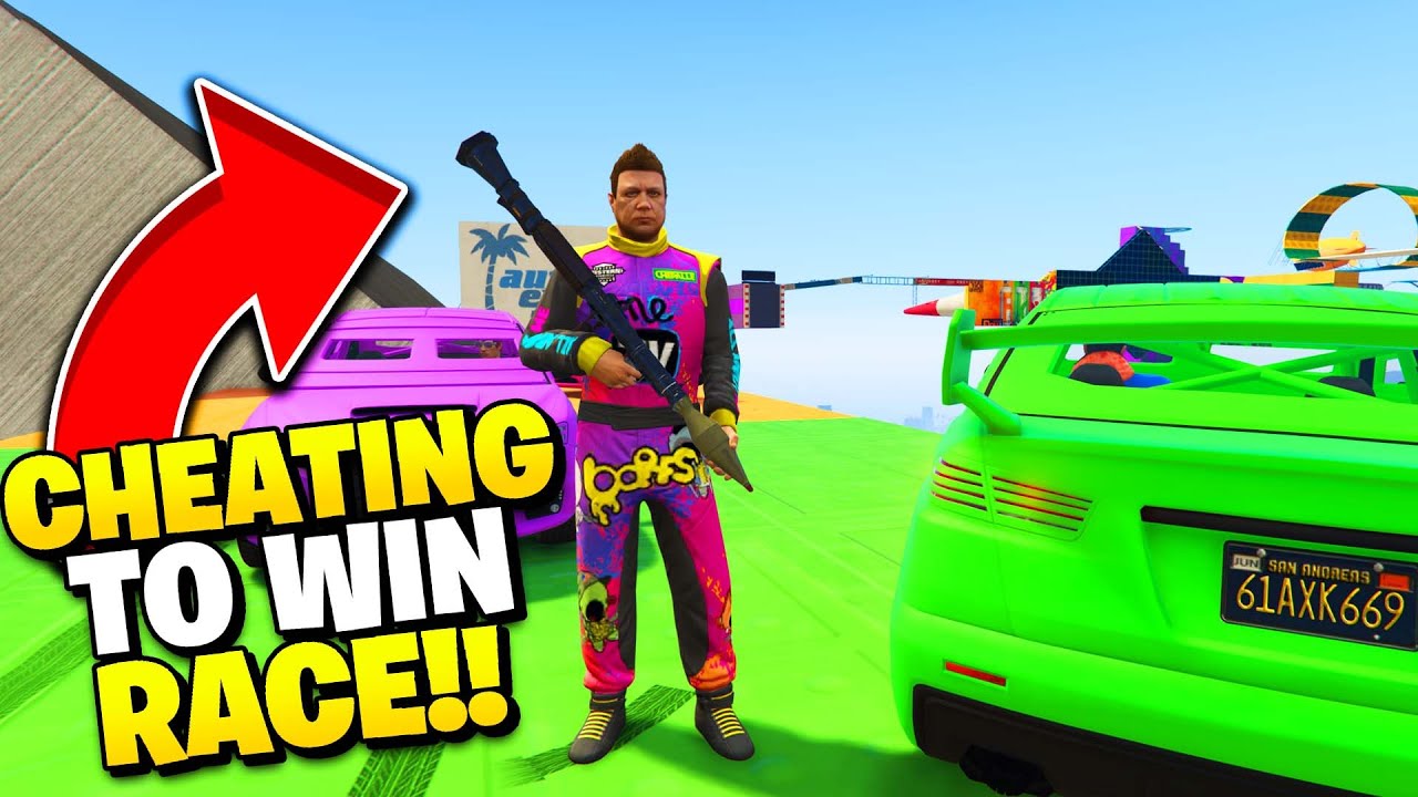 CHEATING TO WIN IN GTA 5 IMPOSSIBLE RACE (GTA 5 Funny Moments)