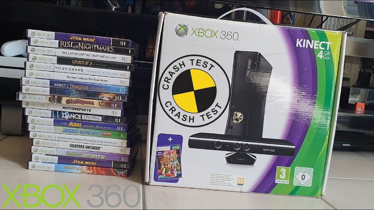 CRASH TEST XBOX 360 + Kinect de Vide Grenier 🎮