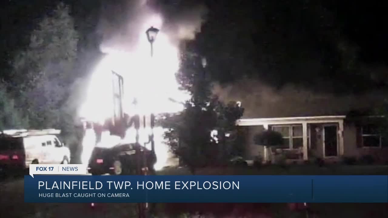 Newspaper delivery man alerts family of garage fire minutes before explosion destroys home