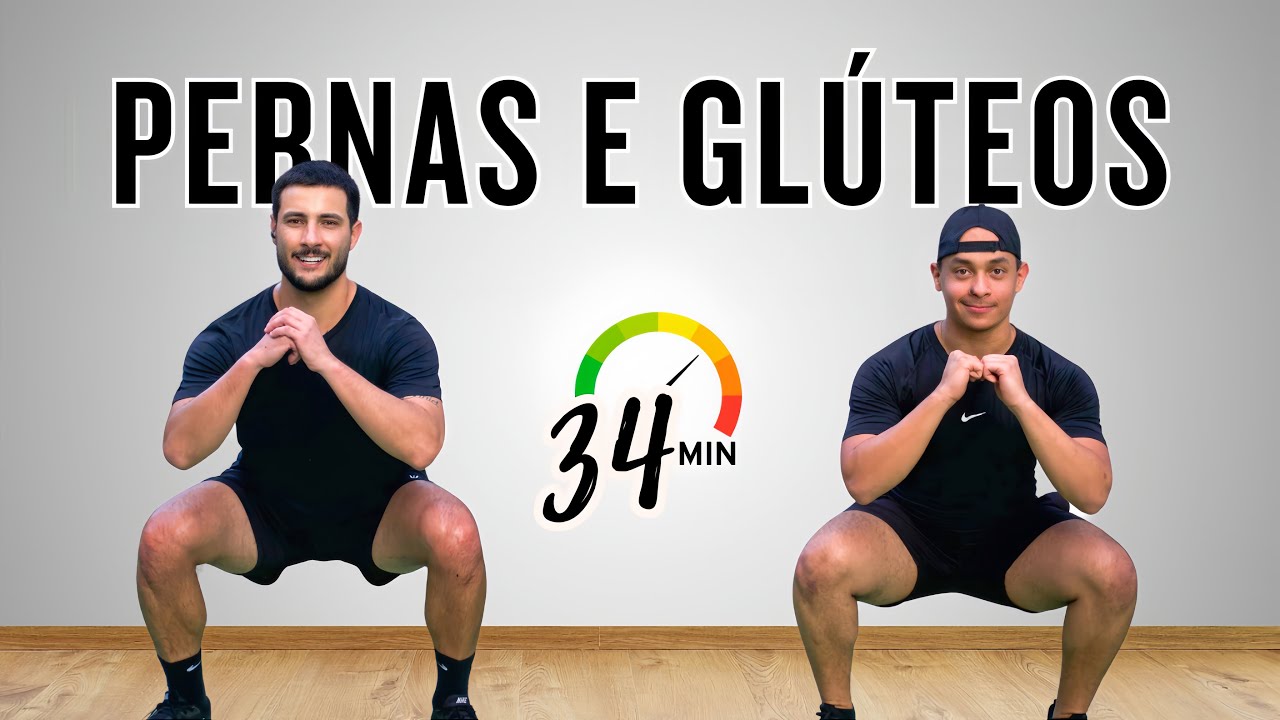 34 MIN PERNAS & GLÚTEOS INTENSO, sem equipamentos, para fazer em casa