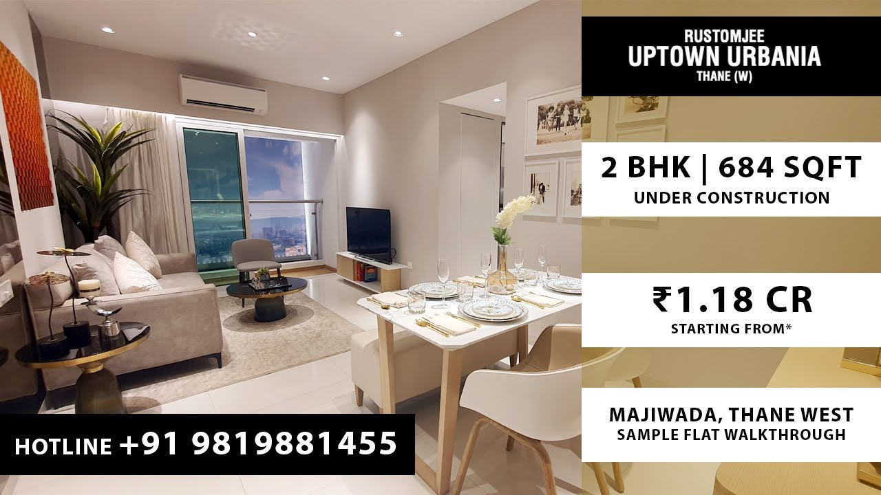 Rustomjee Uptown Urbania | 2BHK | 684 SqFt | ₹1.18 CR | Majiwada | Thane | Township Walkthrough | 4K