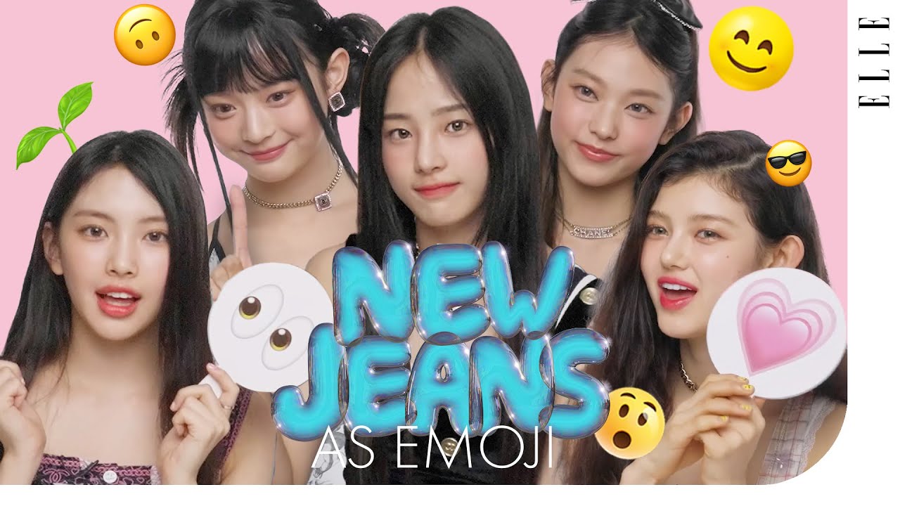 이게 바로 케미 맛집?! 뉴진스 멤버들의 귀염뽀작 케미💘 NewJeans 민지, 하니, 다니엘, 해린, 혜인의 이모지 인터뷰🐰👖 | ELLE KOREA