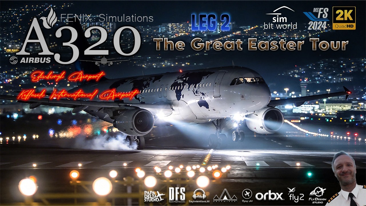 🟨LIVE!!🟦🔴MSFS2024🔴A320 FENIX🔴EGPH Edinburgh Airport⚡️Keflavík International Airport