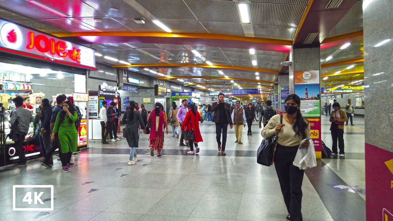 4K देखें दिल्ली का मेट्रो स्टेशन | CENTRAL SECRETARIAT METRO STATION TOUR, NEW DELHI, INDIA