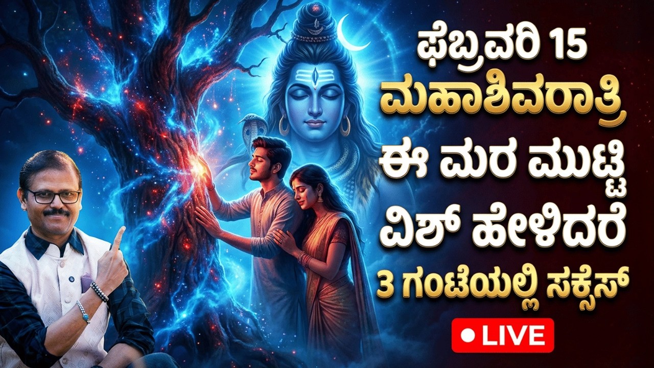 ಫೆಬ್ರವರಿ15 ಮಹಾಶಿವರಾತ್ರಿ ಈ ಮರಮುಟ್ಟಿ ವಿಶ್‌ ಹೇಳಿದರೆ 3ಗಂಟೆಯಲ್ಲೇ ವಿಷ್‌ಪೂರ್ತಿLIVE mahashivaratri astrology