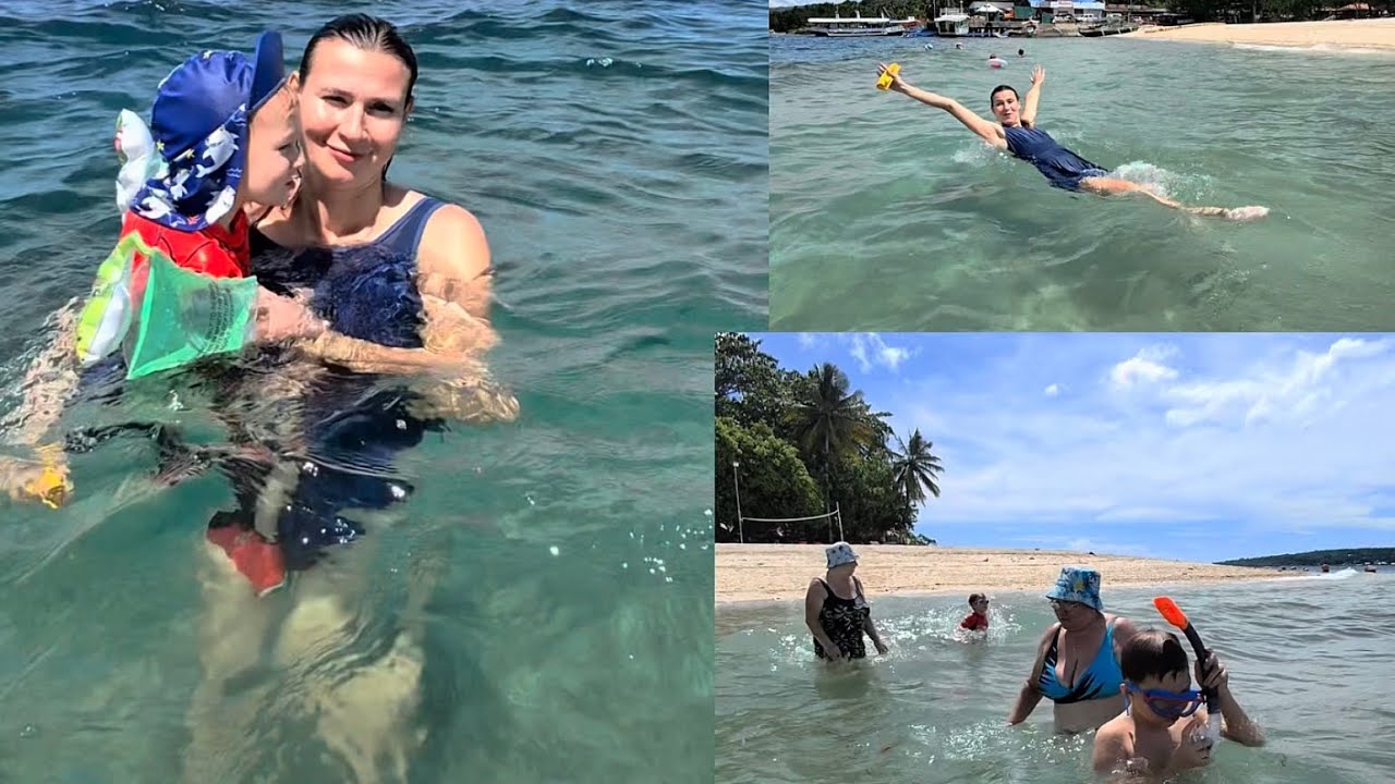 A LONG-AWAITED MEETING WITH THE OCEAN. THE CHILDREN ARE HAPPY