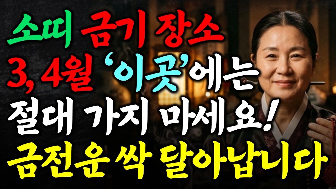 소띠는 3, 4월에 절대 가면 안 되는 '이곳' 금전운 싹 달아납니다 절대 가지 마세요! 소띠운세, 소띠금전운세, 풍수지리