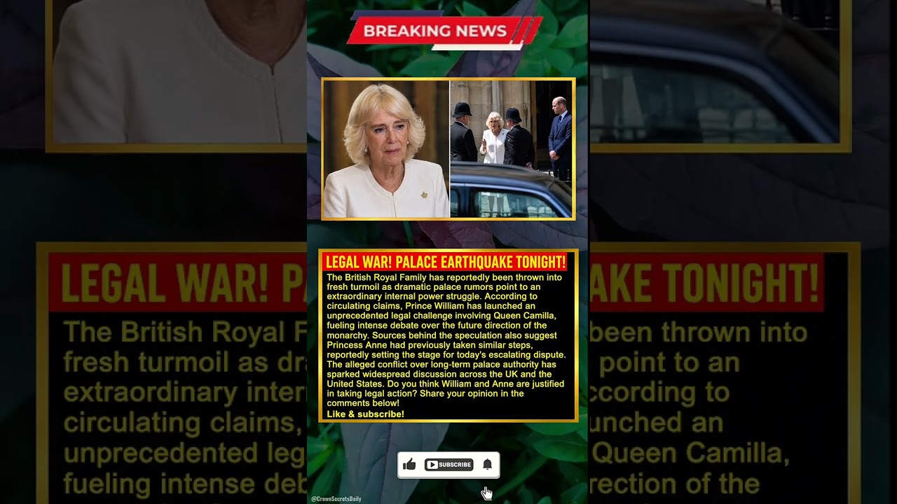 PALACE LEGAL BOMBSHELL! Reports Claim William & Anne Challenge Camilla! #royalfamily