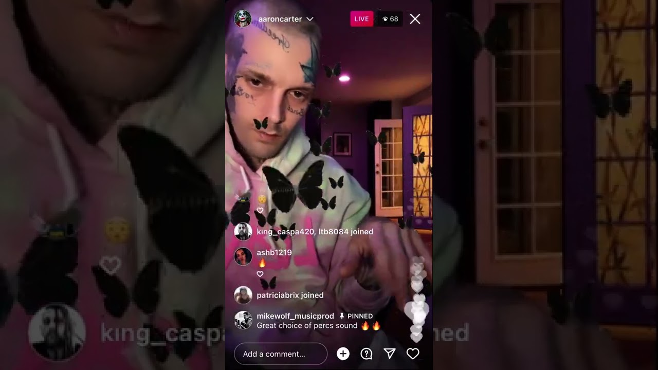 Aaron Carter plays his new music