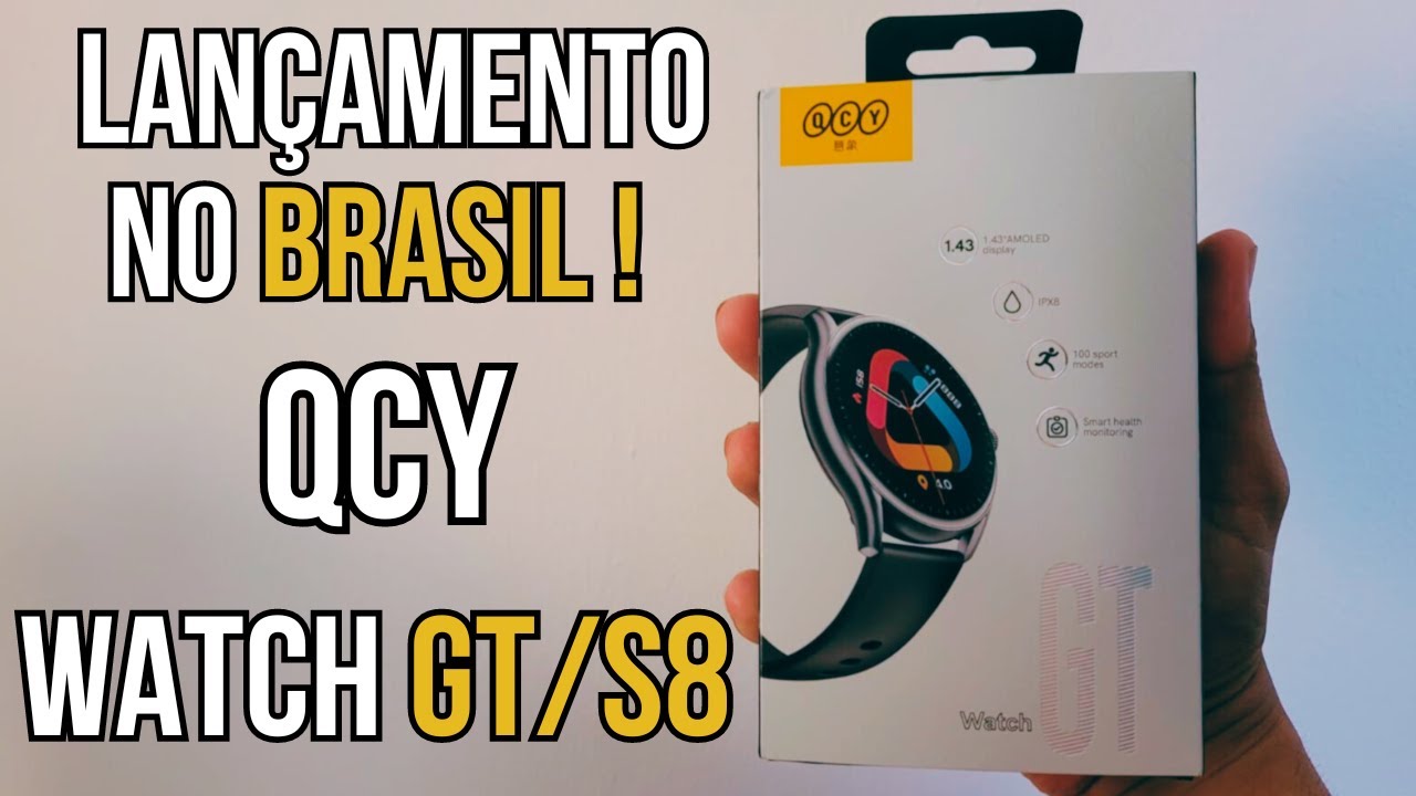 UNBOXING E REVIEW COMPLETO COM TESTES - SMART WATCH QCY GT/S8 LANÇAMENTO!