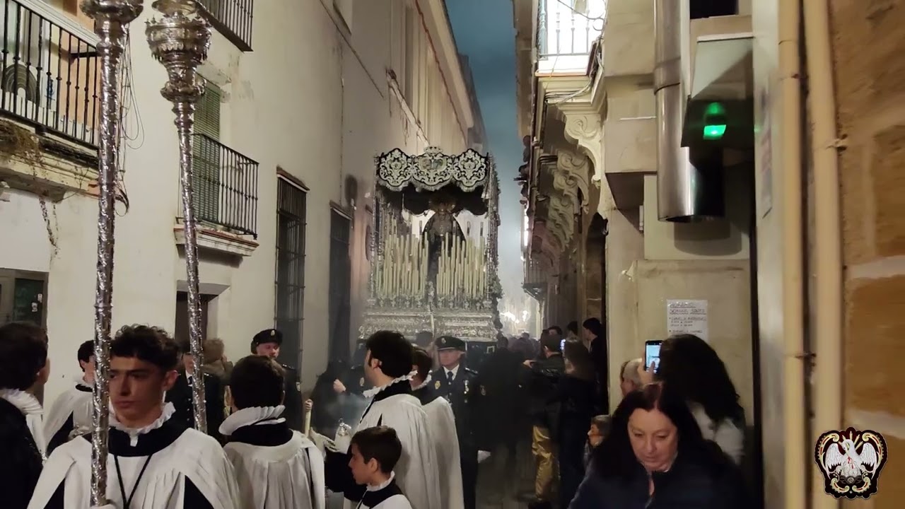 Soledad (Vera Cruz) en c/ Montañés, Lunes Santo Cádiz 2025