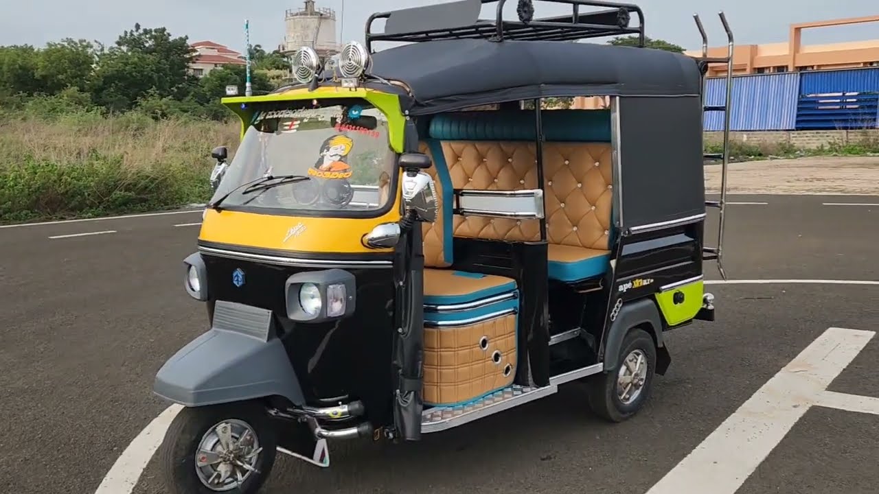 Ape Piaggio auto rickshaw 🛺 ripening new in karnataka full decoration #ape #modified #painting