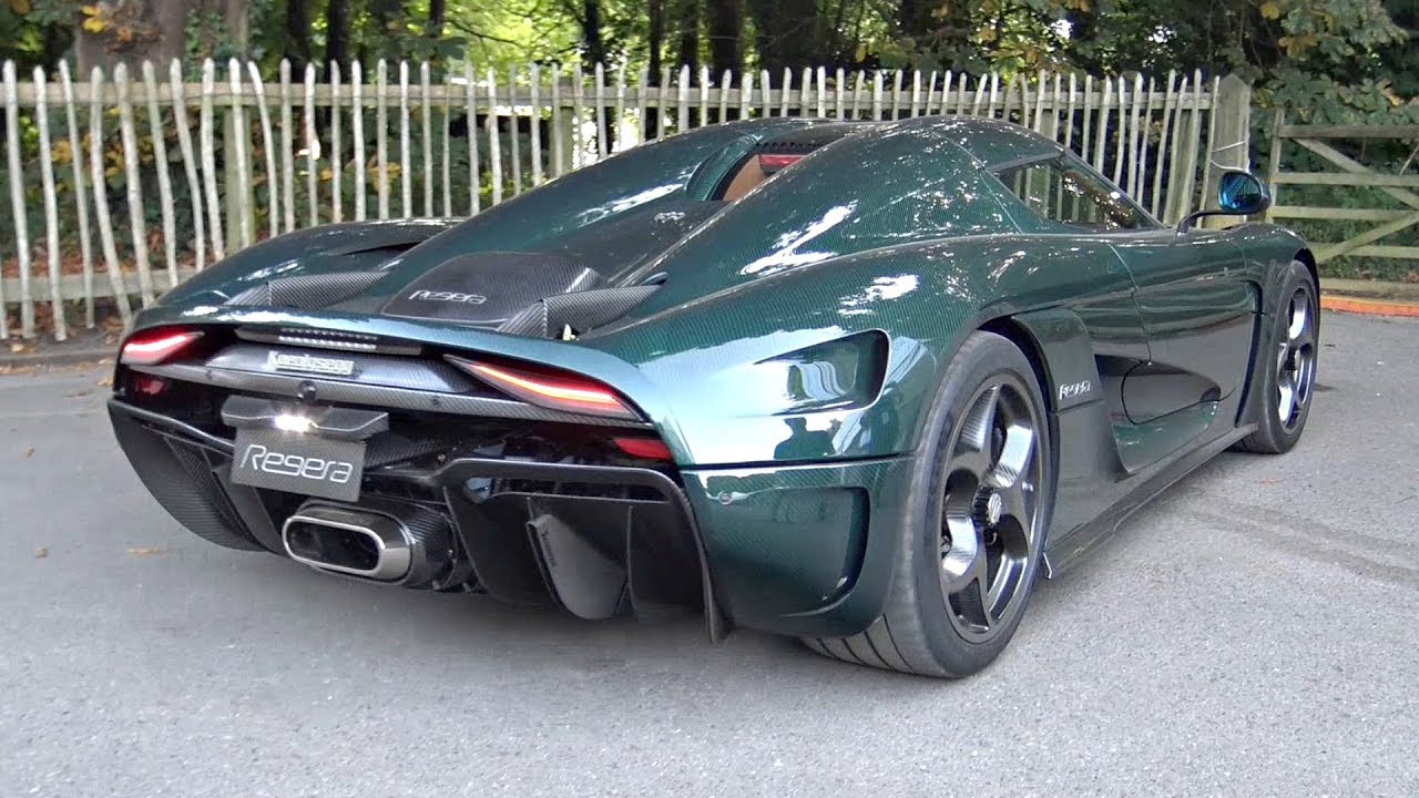 Green Carbon Koenigsegg Regera Start Up, Accelerations & Exhaust Sound @ Goodwood!