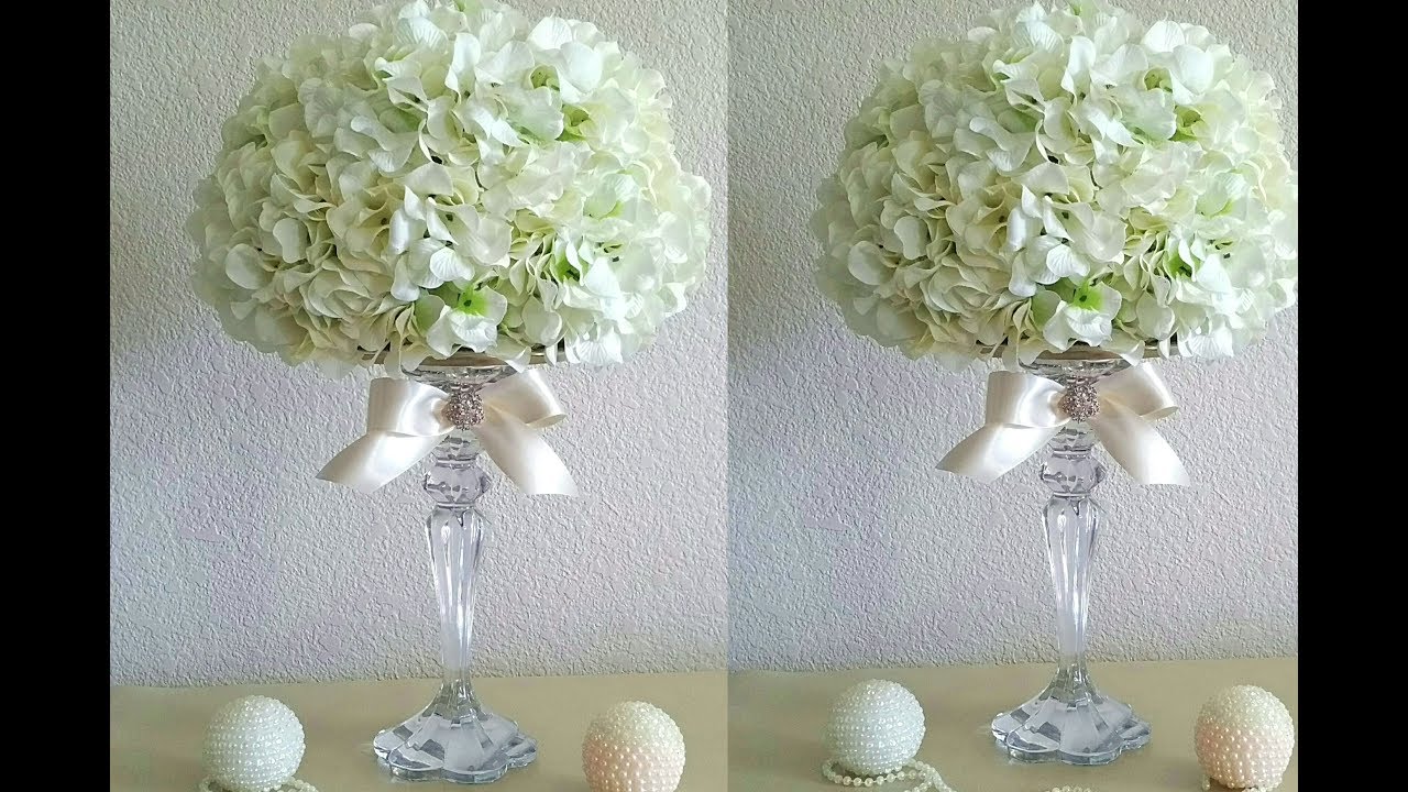 DIY| ELEGANT HYDRANGEAS  CENTERPIECE  2017/ WEDDING, BRIDAL SHOWER