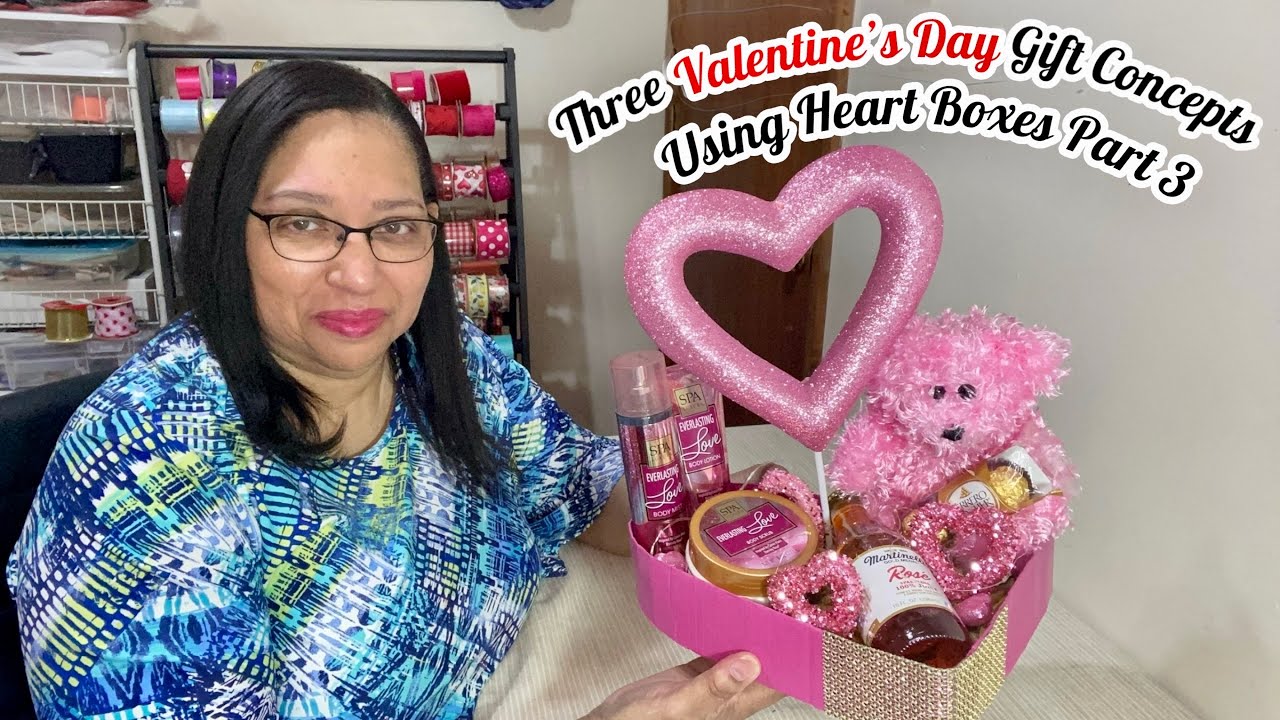 Three Valentine's Day Gift Concepts Using Heart Boxes Part 3 * Pink Heart Edition