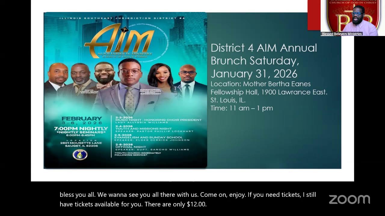 Welcome Tuesday Night Prayer & Bible Band Live with BBM COGIC 01.27.26