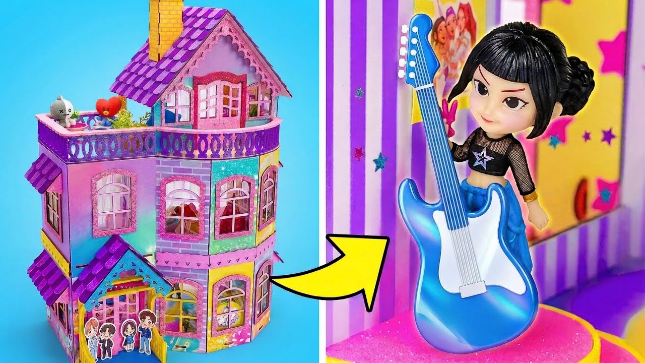 Яркий уютный DIY дом 💜 для смелых охотников