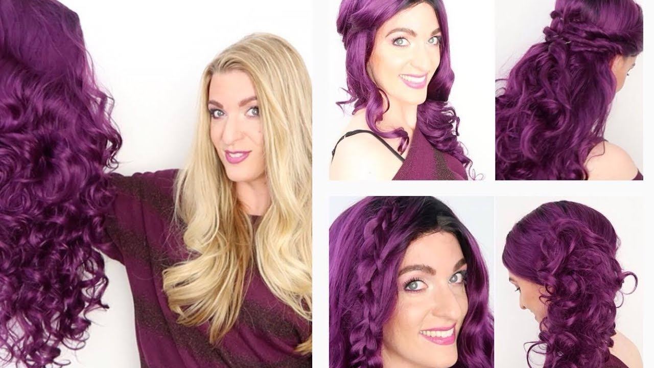 Paarse Lace Front Wig | Makkelijke & snelle kapsel tutorials | Linda Harmsen
