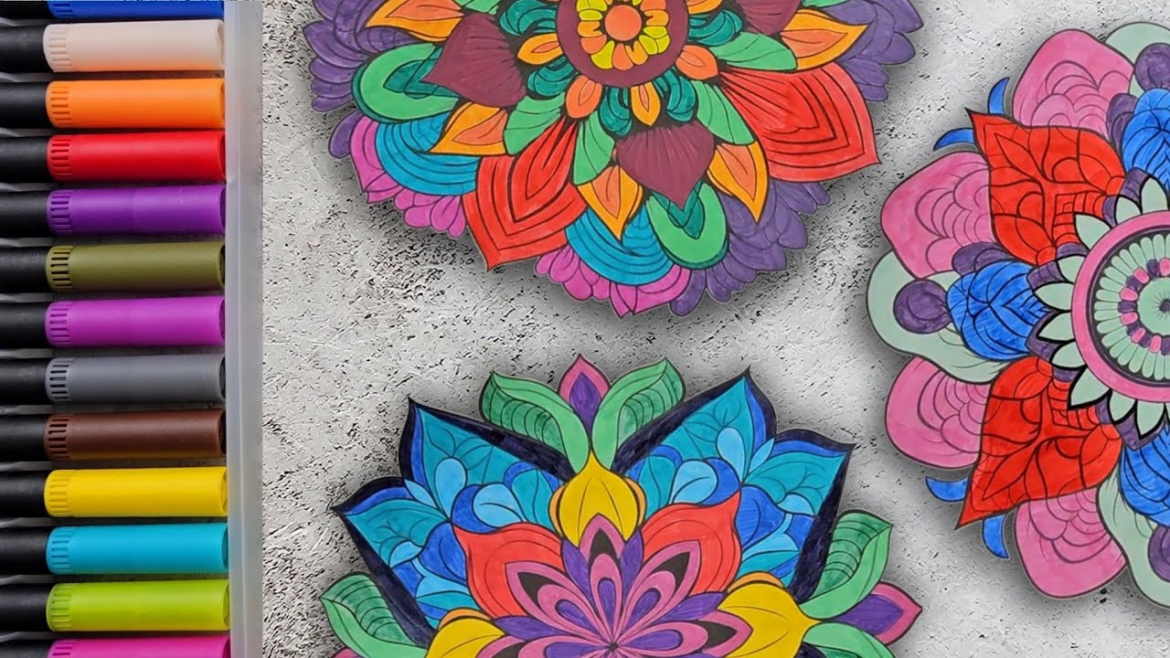 2 Hours Deep Relaxation ASMR • Three Mandalas • Music & No Music (No Talking)