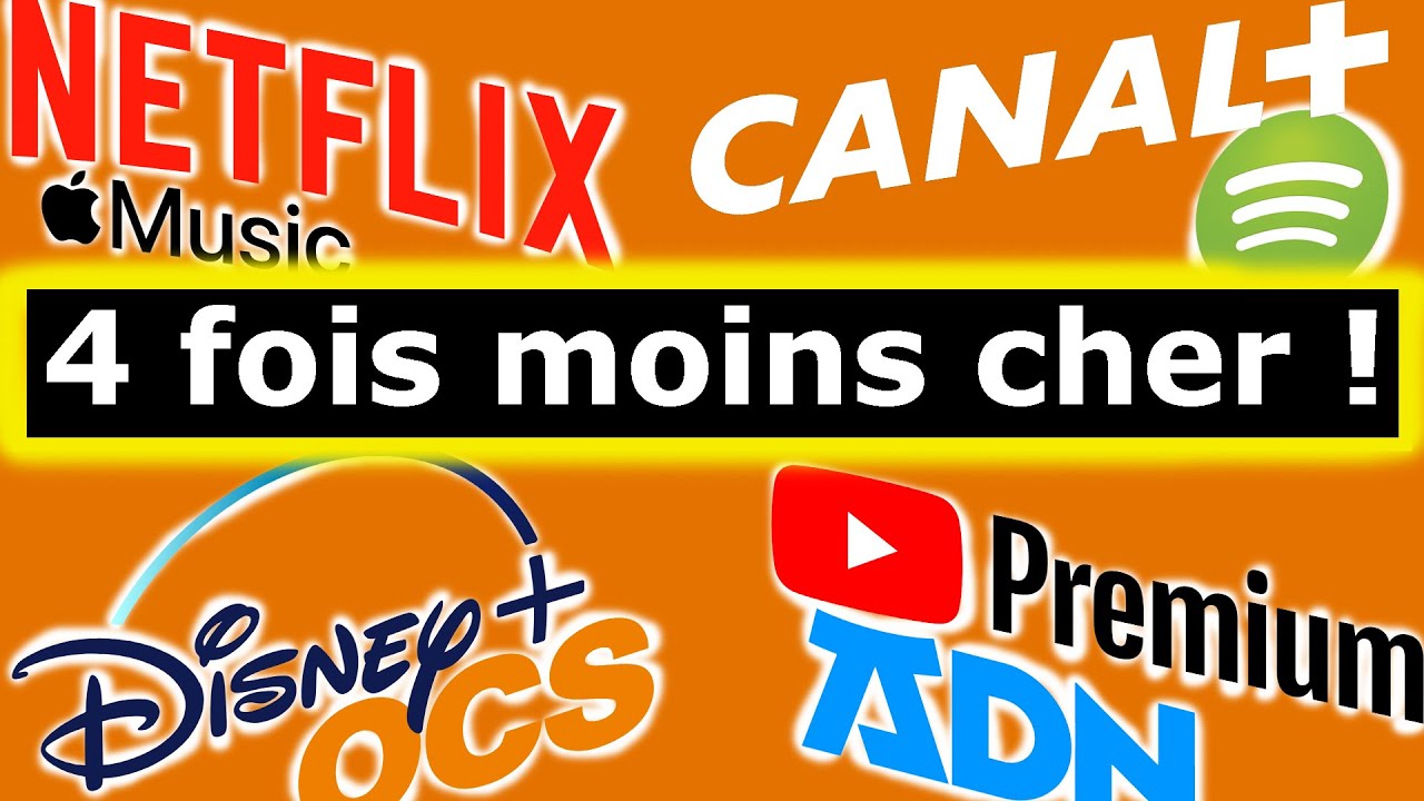 Payes tous tes abonnements 4 fois moins cher ! Netflix, Prime, Disney +, etc