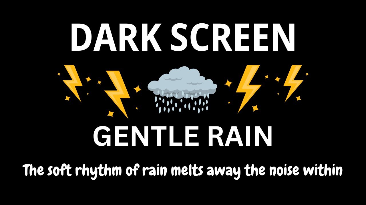 Endless Heavy Rainstorm & Rolling Thunder | BLACK SCREEN | Long Deep Sleep