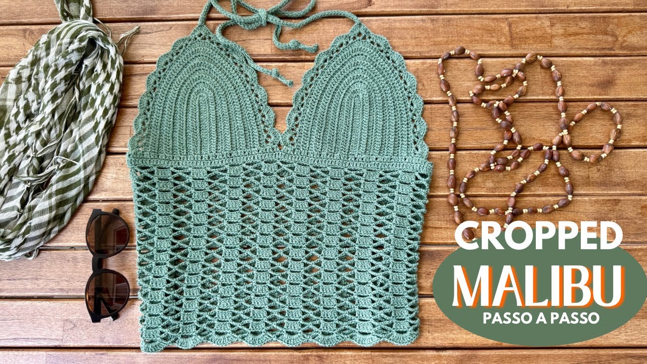 TOP CROPPED em Crochê | CROPPED MALIBU | Lindo e Fácil de Fazer | Passo a Passo