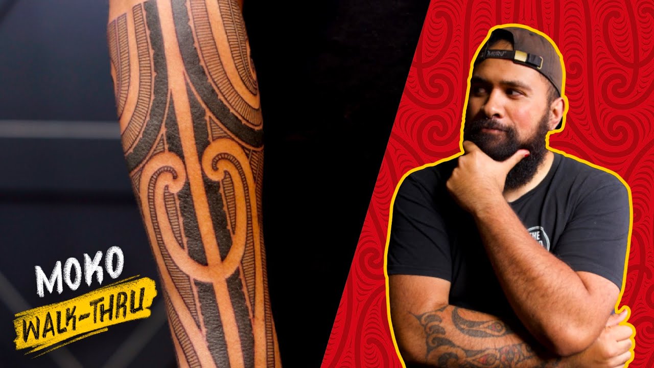 Tough looking forearm moko (maori tattoo)