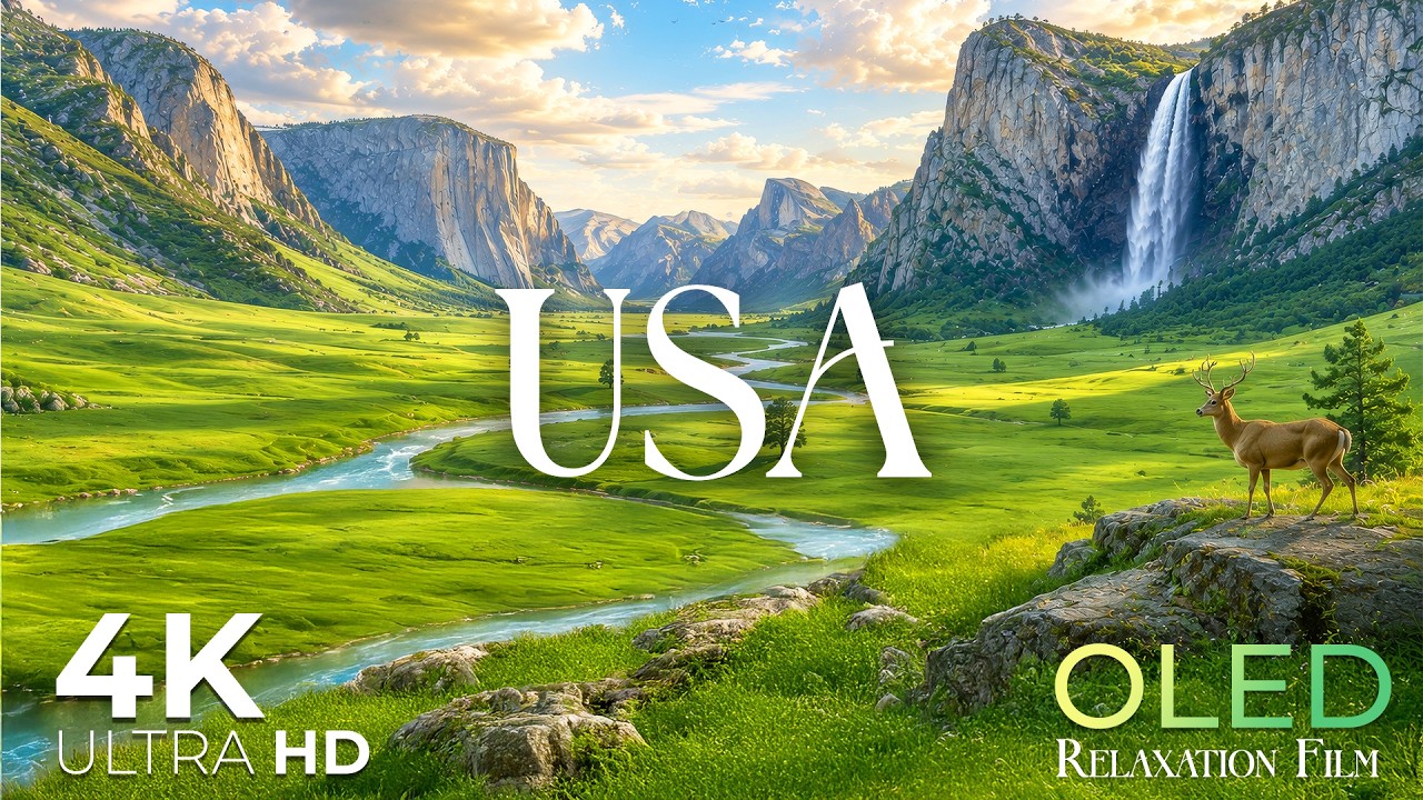 USA 4K &bull; Beautiful Horizon Relaxation Film with Calm Melodies