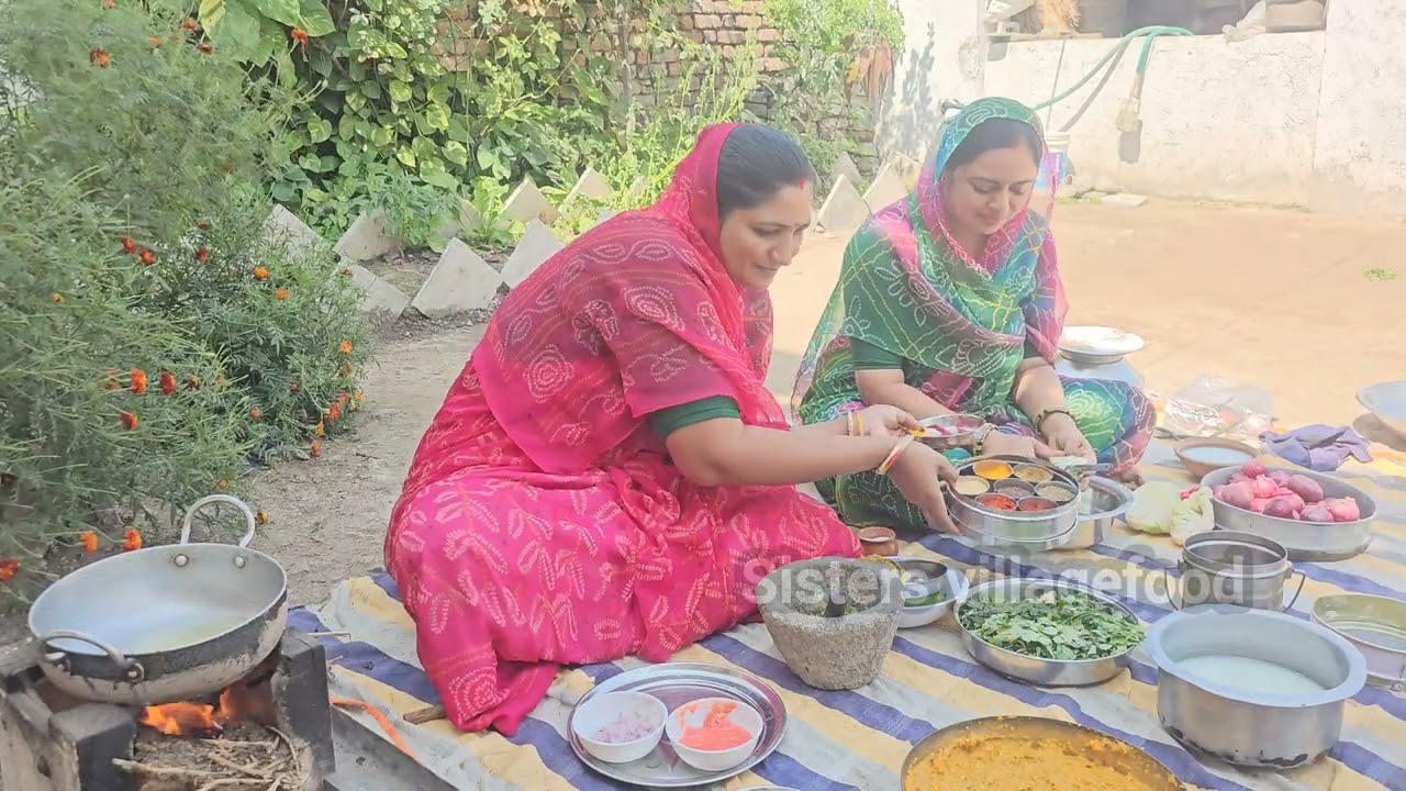 Most demanding rural gujarati dhokli shaak recipe🔥|silentvibe|villagefood|