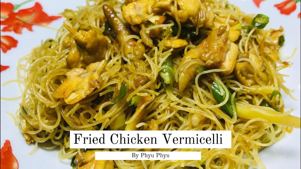 ကြာဇံကြော်နည်း🍝👩🏻‍🍳 - Fried Chicken Vermicelli #ကြာဇံကြော် #cooking @PurpleDiary21