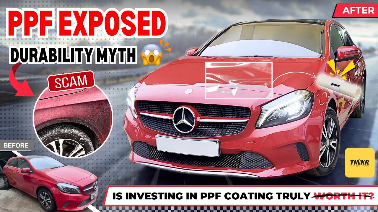 Остерегайтесь мошенничества с PPF! Удаление поддельного PPF и полная покраска кузова Mercedes-Ben...