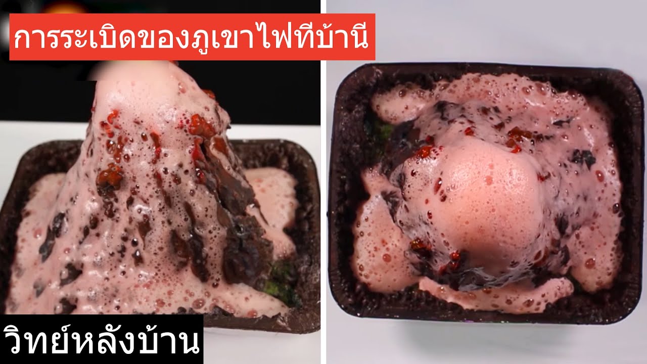 Volcano Vinegar | ภูเขาไฟระเบิด -ทำภูเขาไฟระเบิกด้วยน้ำส้มสายชู | วิทยาศาสตร์สนุกๆ กับ วิทย์หลังบ้าน