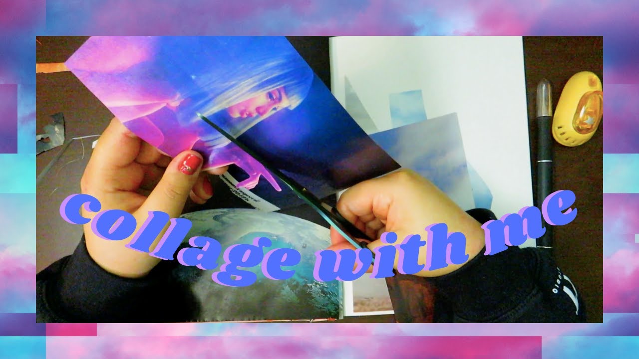 Collage Art Journal with Me | No Talking Art ASMR | Februllage Challenge Theme: Airplane/Aeroplane