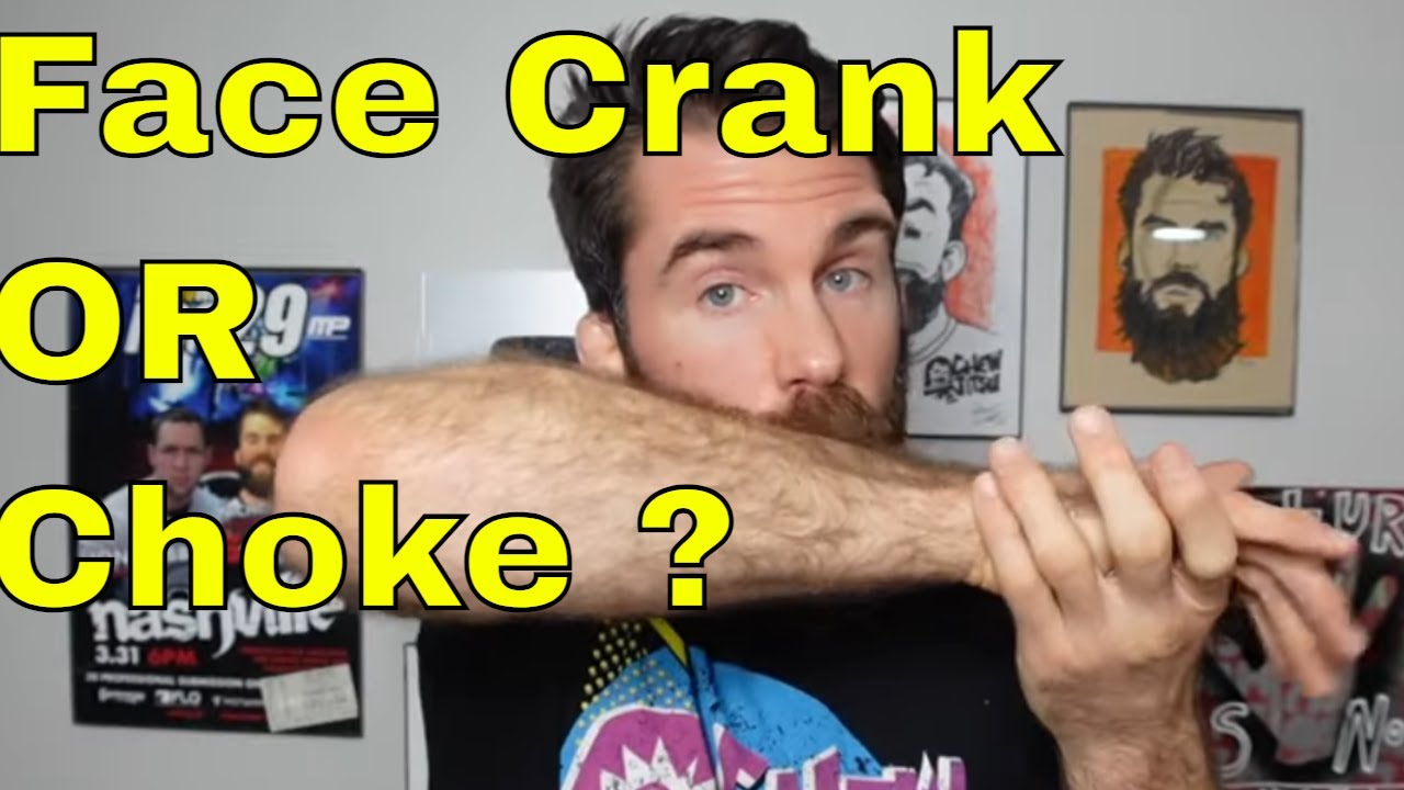 Rear Naked Choke VS Face Cranks During a BJJ Roll in Training